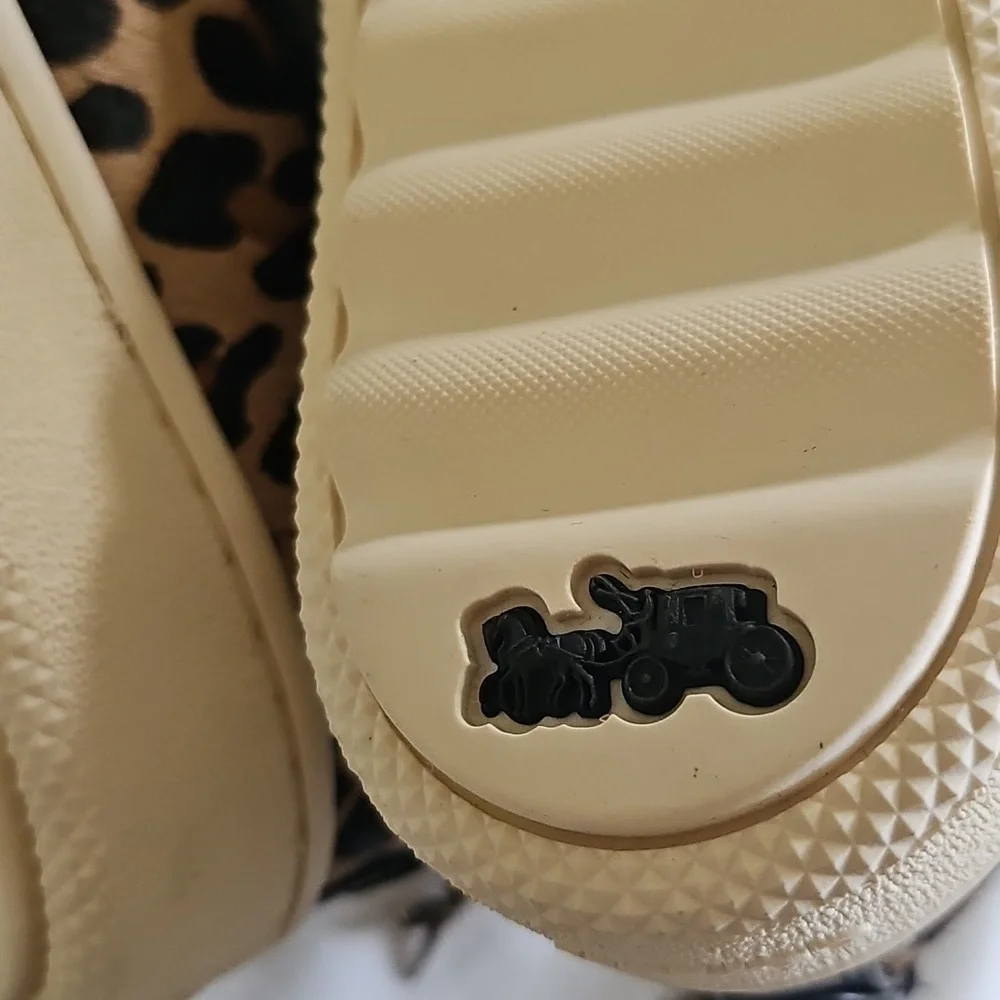 Coach Women's Leopard Patchwork Slip On Shoes